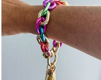 Acrylic Wristlet Keychain - “Multi-Color”