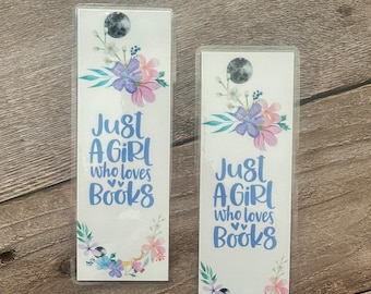 Girl loves books Bookmark