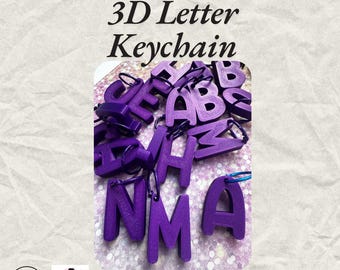 3D Letter Keychain