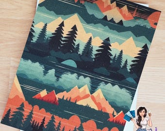Retro Mountains - Book Sleeve, ipad sleeve, Kindle Sleeve, Oasis