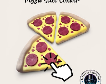 Pizza Fidget Clicker | 3D Printed book Toy | Cute Desk or Pocket Fidget