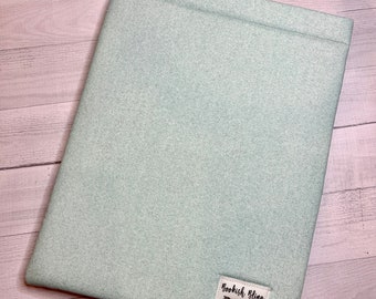 8x10 Ready to Ship- Mint Sparkles- Book Sleeve, Kindle Sleeve, Oasis