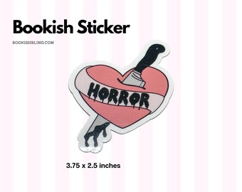 Horror Heart Bookish Sticker