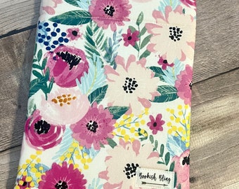 Watercolor Floral- Book Sleeve, Book Cover, Kindle protector sleeve, Oasis