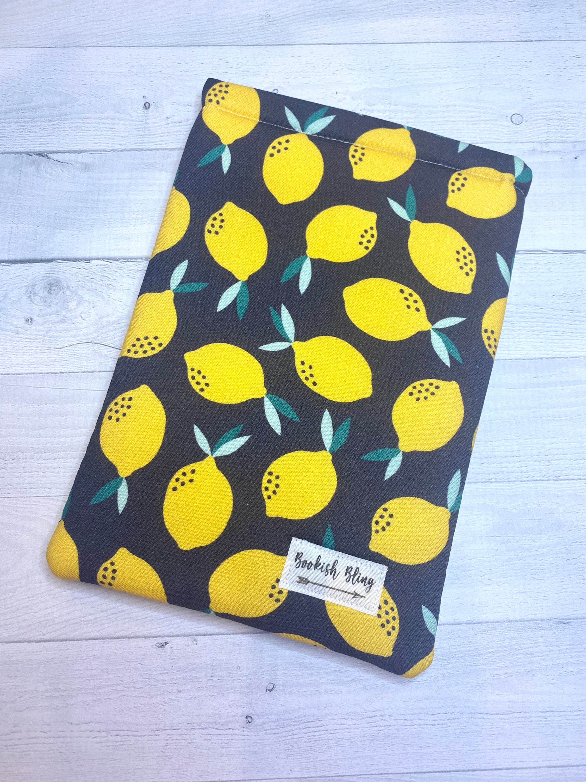 Lemons on Blue Book Sleeve, Book Cover, Oasis Sleeve