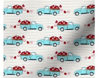 Vintage Truck with Hearts- Book Sleeve