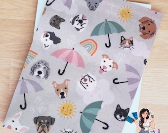Raining Cats & Dogs - Book Sleeve, ipad sleeve, Kindle Sleeve, Oasis