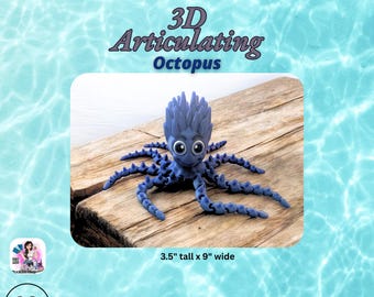 3D Articulating Octopus- ocean, gifts, decoration