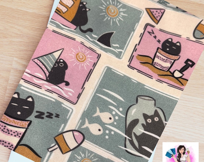 Featured listing image: Cats in the Summer - Booksleeve, Book Cover, ipad sleeve, Kindle Sleeve