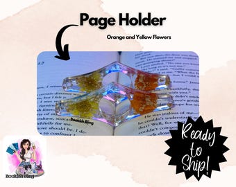 Resin Page Holder- Orange & Yellow