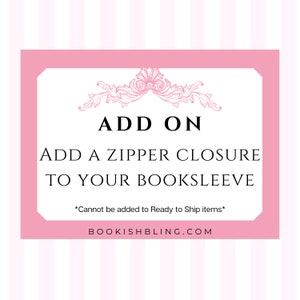 Añade un cierre de cremallera a tu Booksleeve