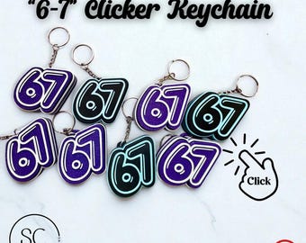 Trendy Fidget Clicker Keychain| 3D Printed Trendy Toy | Cute Pocket Fidget