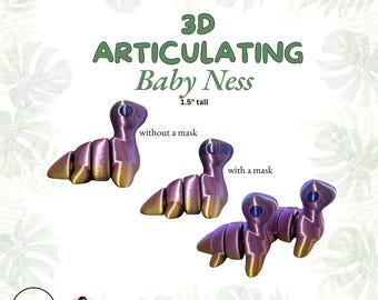 3D Articulating Baby Ness- toys, desk toy, kids, gifts