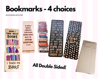 Bookish Double Sided Bookmarks- Variety