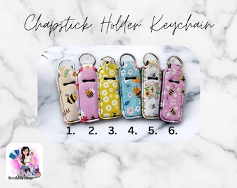 Chapstick Holder Keychains - Summer Version 2- Bees