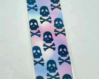 Rainbow Skulls Bookmark