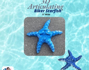 3D Articulating Biker Octopus- toys, desk toy, kids, gifts