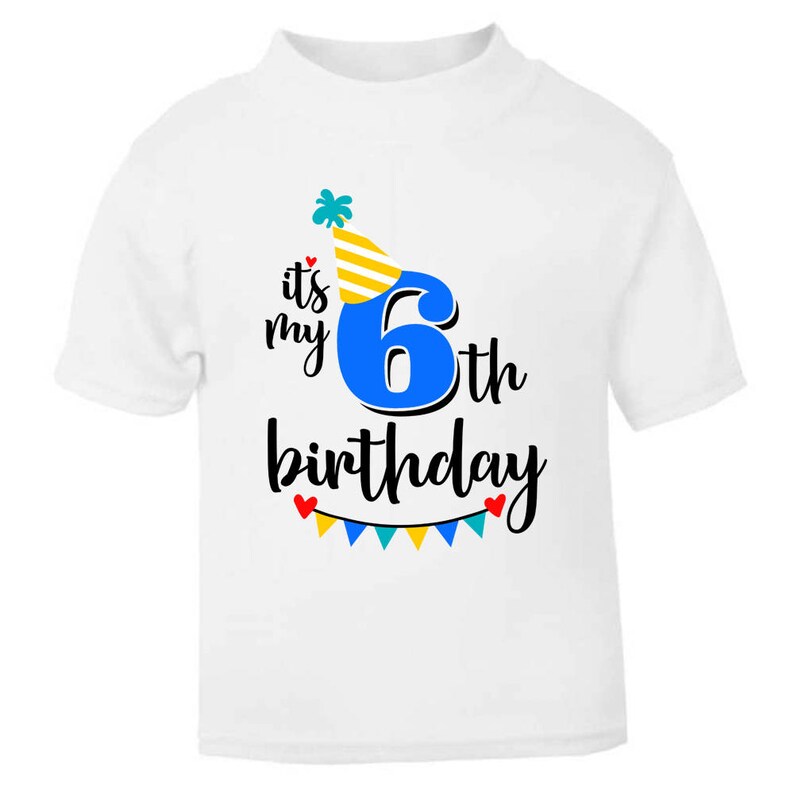It s My 6th Sixth Six Birthday T Shirt Childrens Kids T Etsy It s My 6th Sixth Six Birthday T Shirt Childrens Kids T Etsy