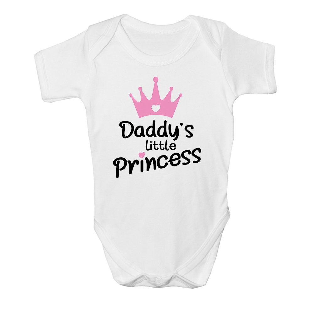 Clothing Daddys Little Princess Pink Crown Cute Baby Grow Vest Girls