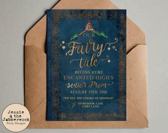 Érase una vez, baile de cuentos de hadas, libro de cuentos Invitaciones / Entradas