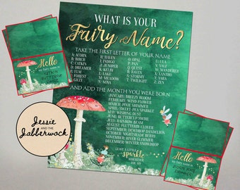 What's your fairy name? Printable, Instant download Party Game