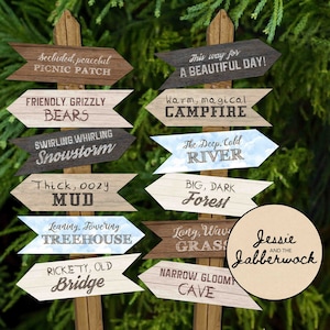 Bear Hunt Directional signs Party Pack Printables | Teddy Bear Picnic Decorations | Enchanted Forest Party