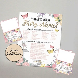 What&#39;s your fairy name? Printable, Instant download Party Game | Name Generator