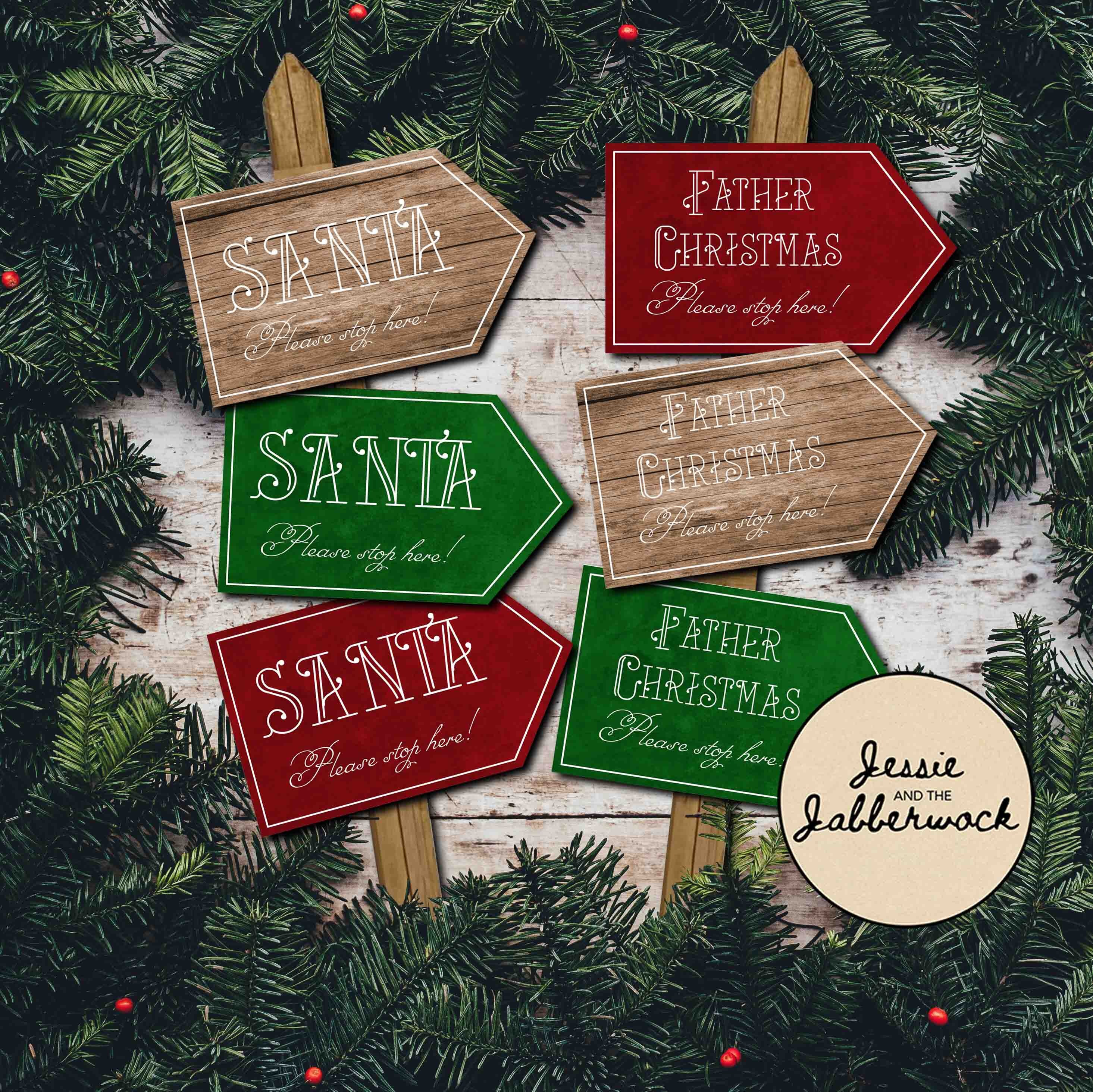 Father christmas signs Clearance