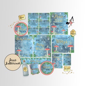 Fairy Treasure Hunt Clues, What&#39;s your fairy name? Scavenger Hunt Instant download, Winter fairy party set