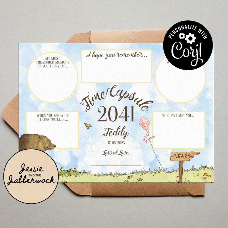 Bear Hunt Time Capsule Templates, Teddy Bear Picnic Party | Birthday ...