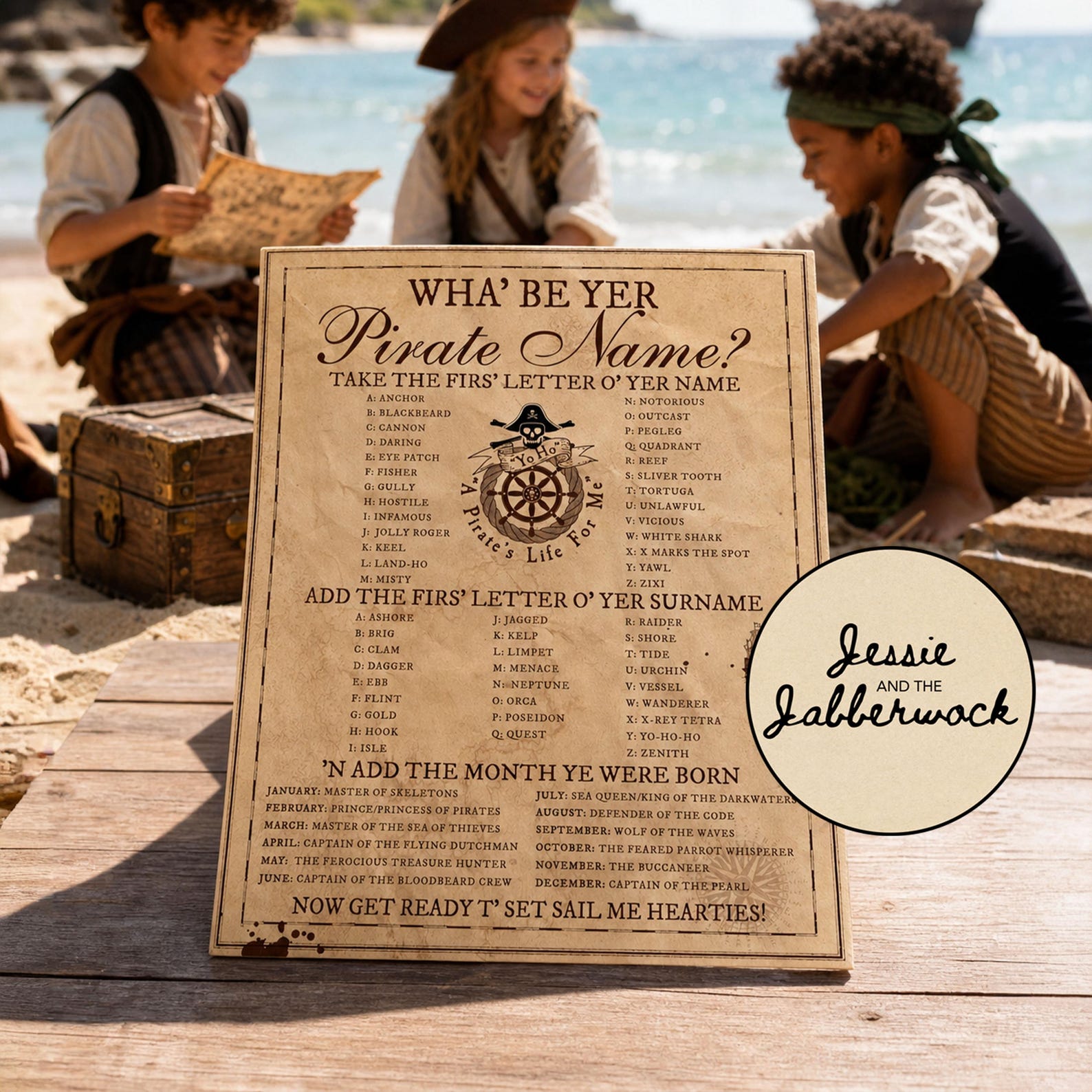 What’s Your Pirate Name Game – Printable Pirate Party Activity – Kids ...