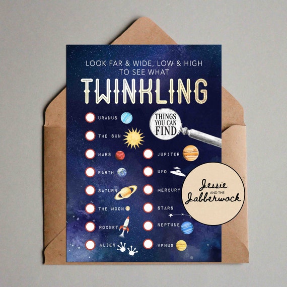 Space Scavenger Hunt Printable Instant Download Treasure Etsy Denmark
