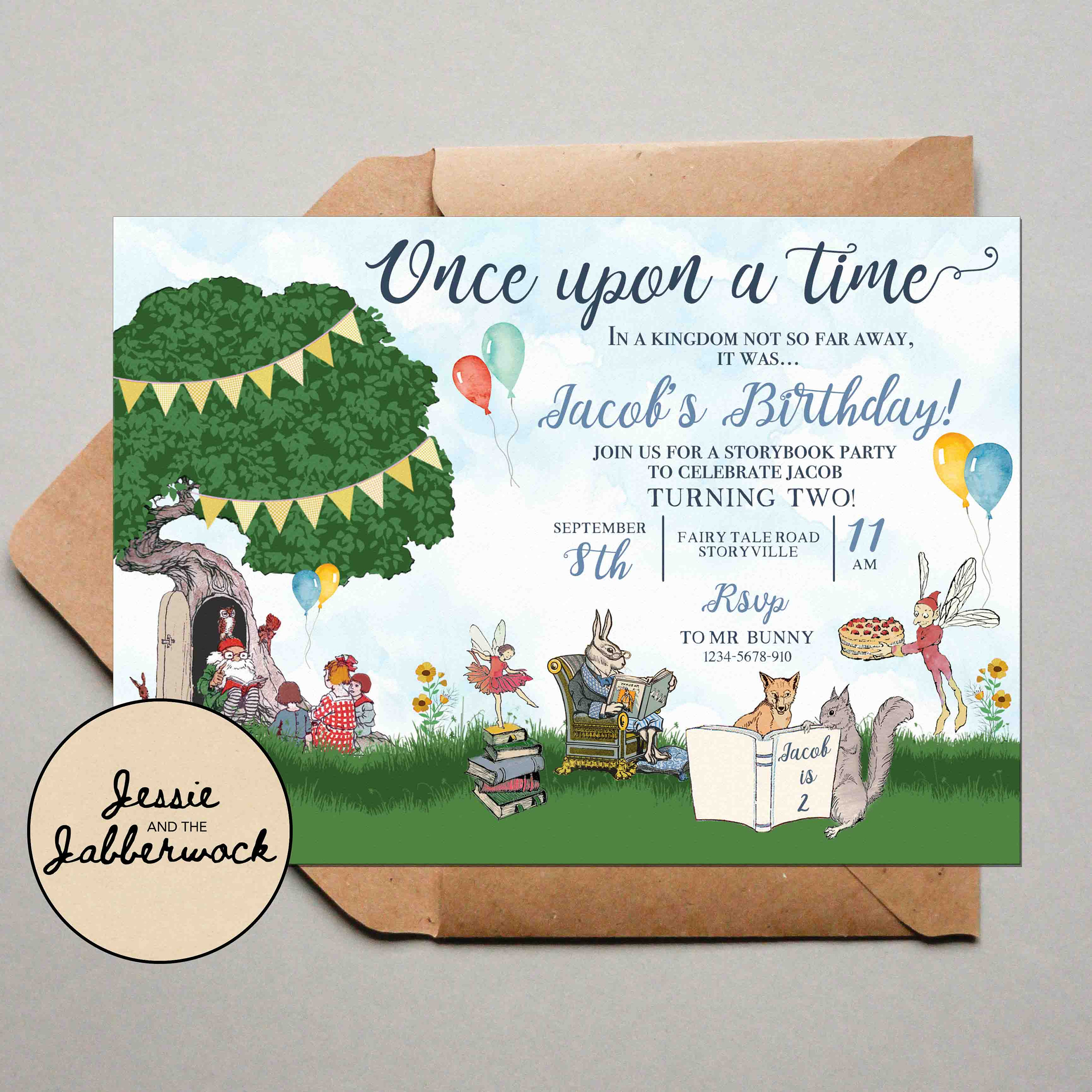 Invitation A Une Fete Dil Etait Une Fois Anniversaire De Etsy France