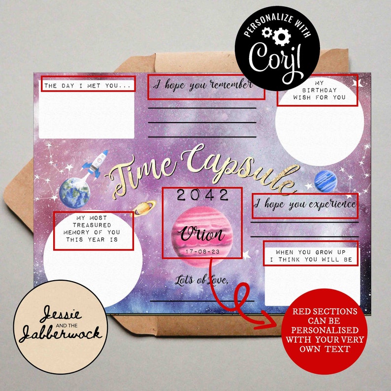 Purple Space Time Capsule Templates | Celestial Wish Notecards | Galaxy ...