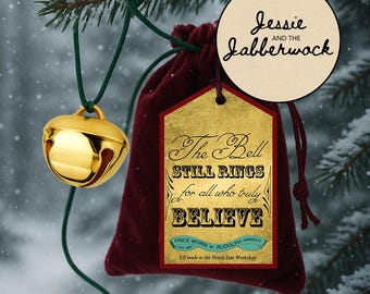 Gold Believe Bell | Christmas decoration ornament | Reindeer Bell | Polar express bell | Christmas Eve Box Gift | Stocking filler