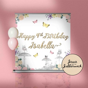 Cartel personalizado de decoración de cumpleaños número 23 con tema de oro  rosa - Cartel de tela personalizado para suministros de fiesta de