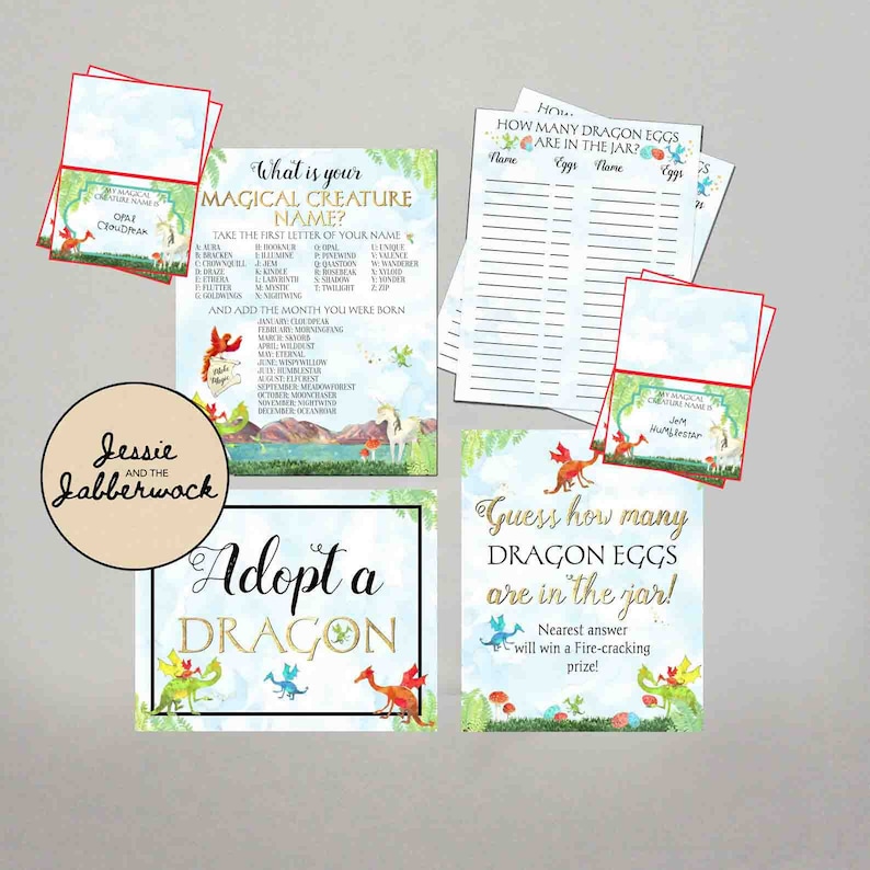 Magical Creature Party Pack Printables Mythical Party Set - Etsy