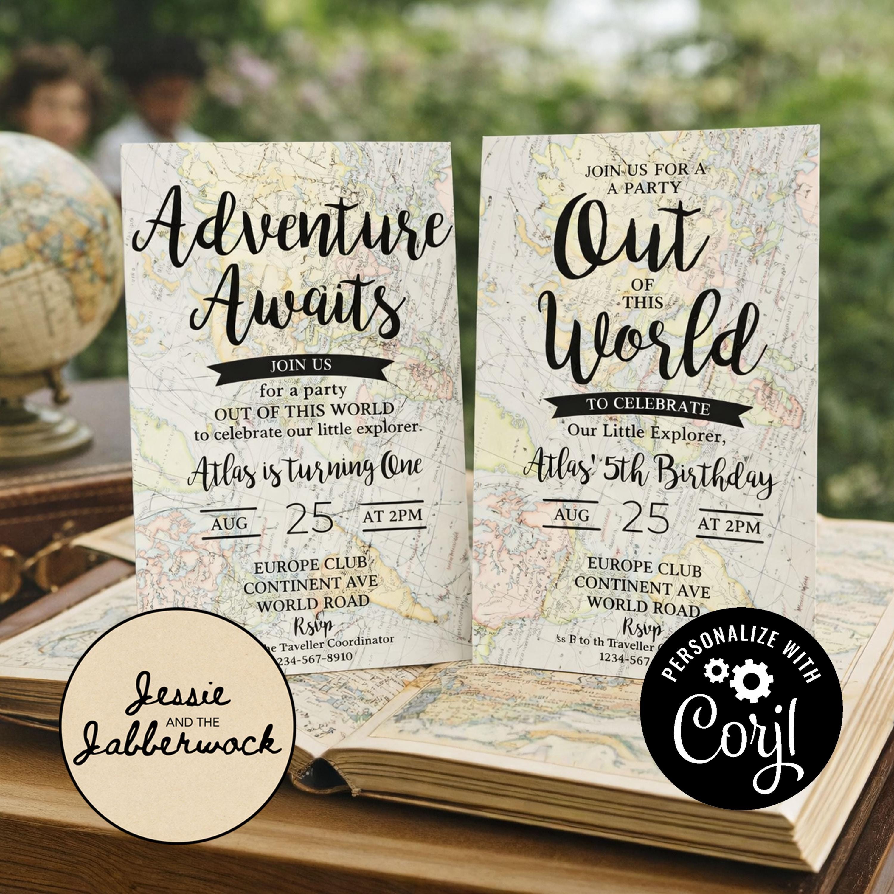 Map Party Invite Adventure Awaits Map Invitation Template | Editable Travel Party Invite ...