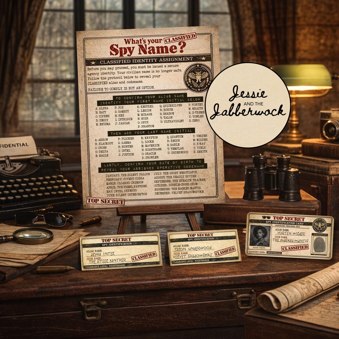 Secret Agent Code Name Generator Pdf Vintage Spy Name Generator & Printable ID Card Kit – Secret Agent Party ...