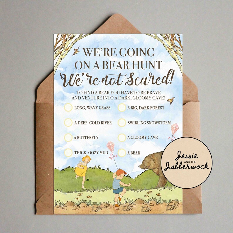 Bear Hunt Scavenger Hunt Printable Checklist Nature Trail Etsy UK