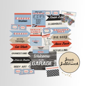 Race Car Party Pack Printables | TWO fast Birthday | Formula One party | Race Track Birthday | Grand Prix | Food Labels and Signs