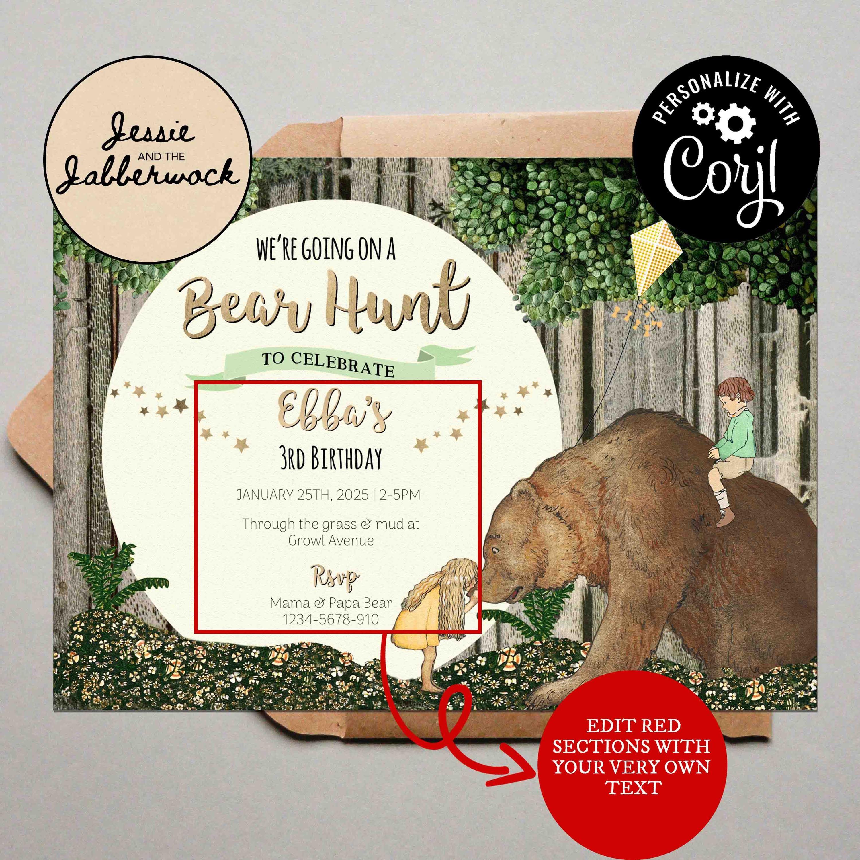 We're Going on a Bear Hunt Invite | Enchanted Woodland Invitation ...
