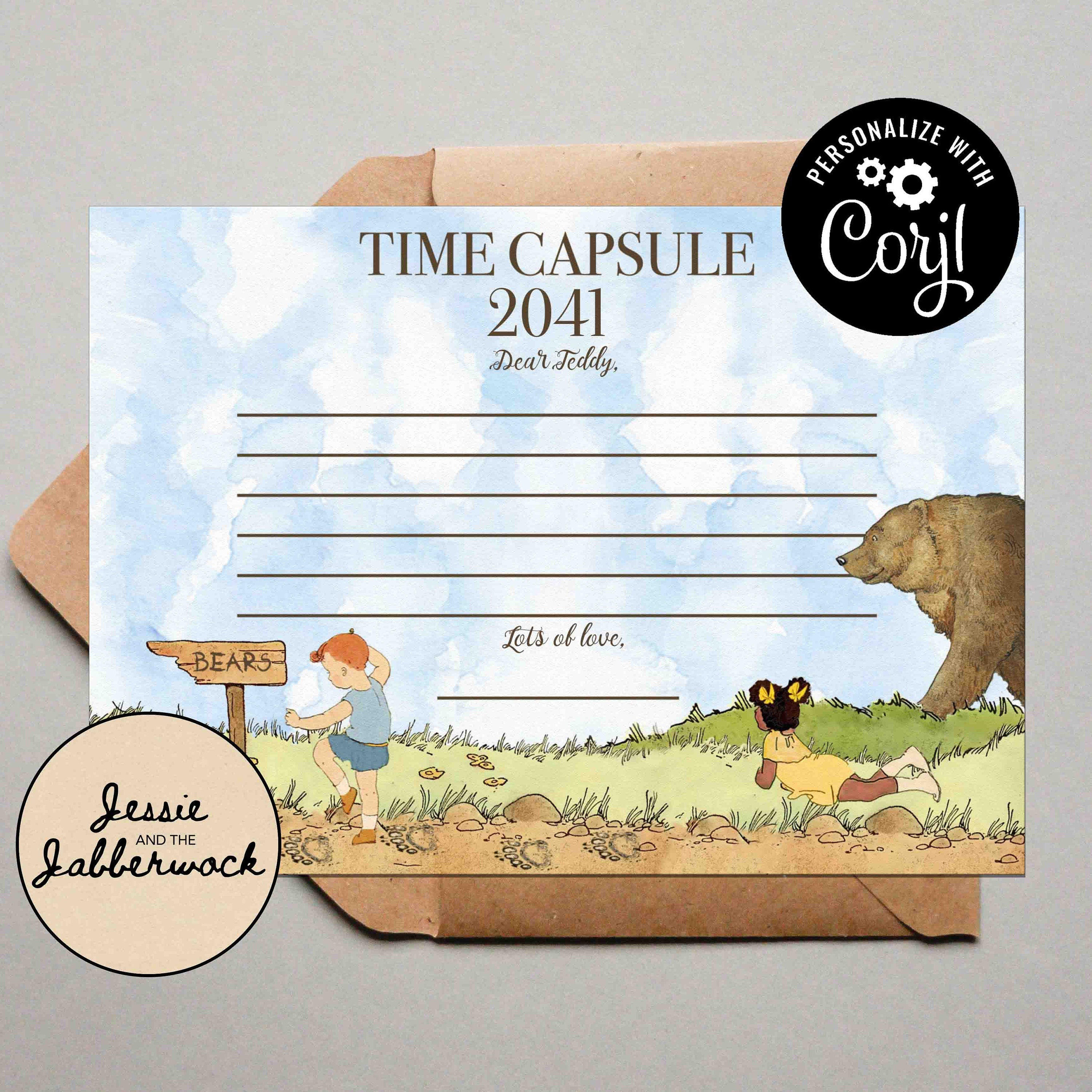 Bear Hunt Time Capsule Templates, Teddy Bear Picnic Party | Birthday ...