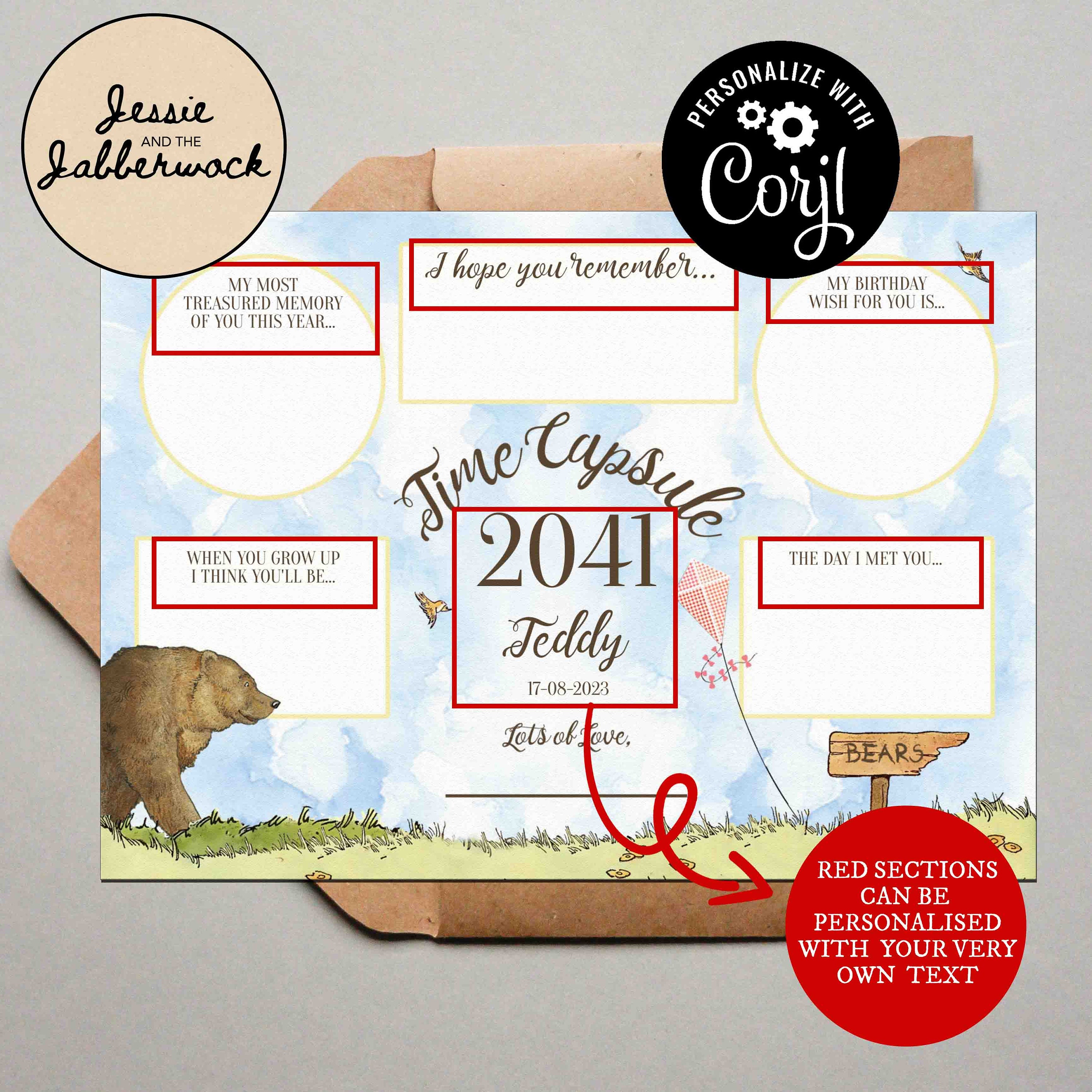Bear Hunt Time Capsule Templates, Teddy Bear Picnic Party | Birthday ...