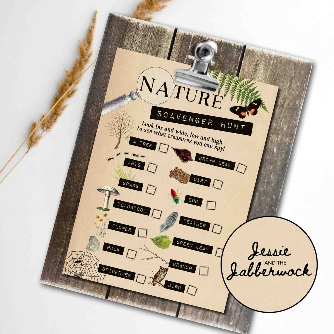 Nature Trail Scavenger Hunt Printable Instant Download | Etsy