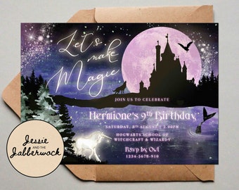Enchanted Magical creatures Invite | Unicorn invitation | Enchanted Forest | Witches & Wizards | Mythical Creatures party