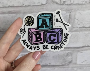 Vinyl Sticker - ABCs - Crafty Sticker - Crafting Obsession - Waterproof - Durable