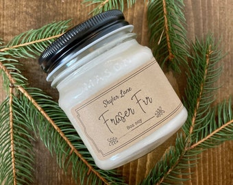 Fraser Fir Soy Candle | Fresh Balsam Scent - 100% Soy & Dye Free