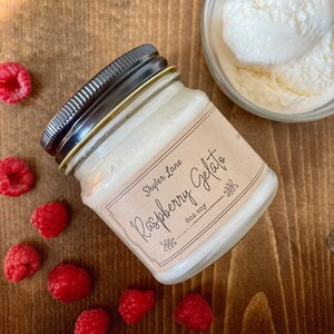 Raspberry Gelato Soy Candle | Sweet & Fruity Scent - 100% Soy, Dye Free