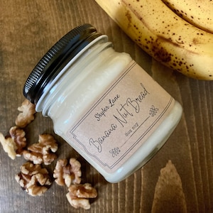 Banana Nut Bread Soy Candle | Sweet Bakery Scent - 100% Soy & Dye Free